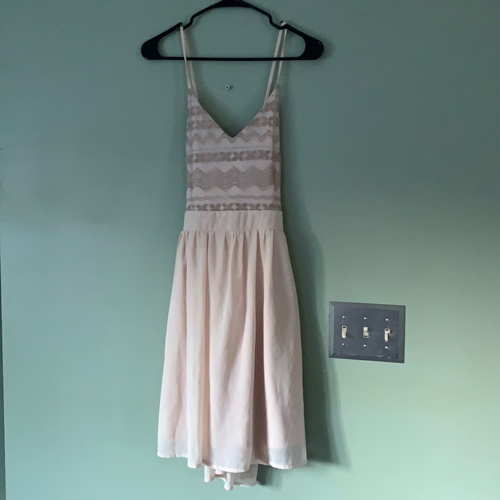 Francesca’s Nude Mini Dress